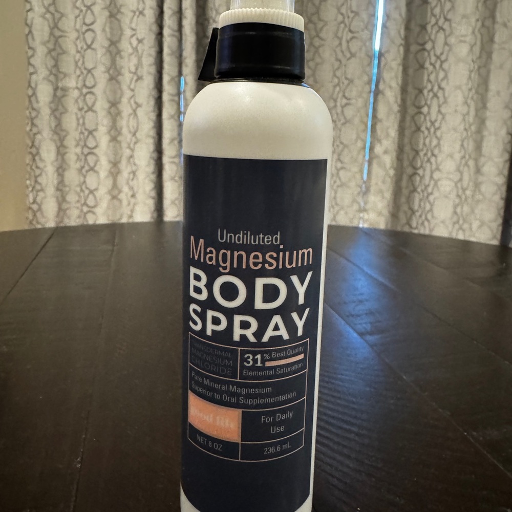 Undiluted Magnesium Body Spray - White & Navy Bottle
